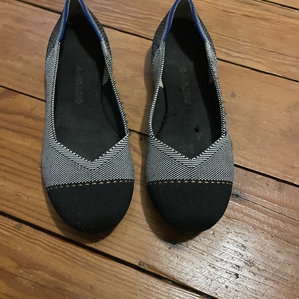 Rothy's Black and Gray Women's Flats